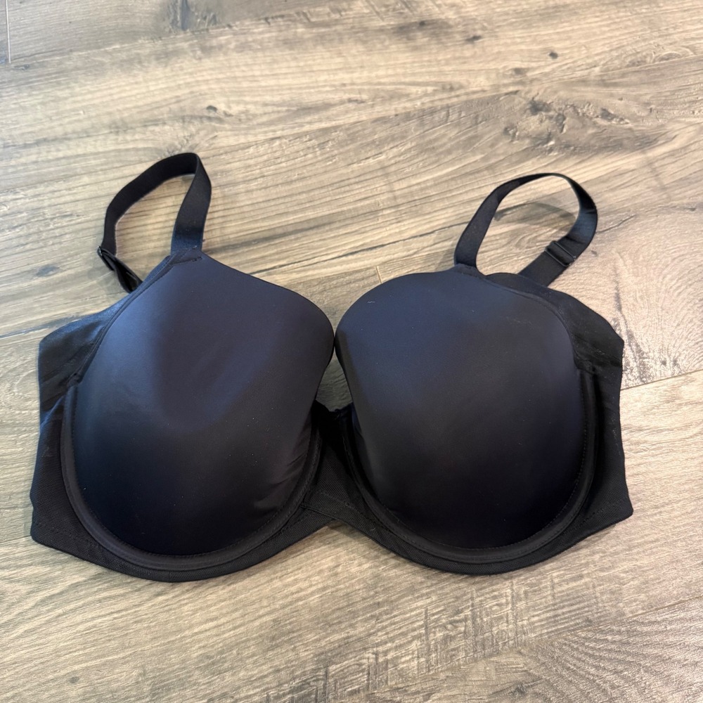 Felina Essentials Black Underwire T-Shirt‎ Bra 38DD Style 245033
